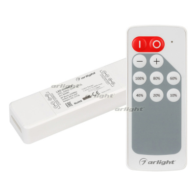 Диммер ARL-MINI-DIM-1x11A (5-24V, RF ПДУ 10кн) (Arlight, IP20 Пластик, 1 год)